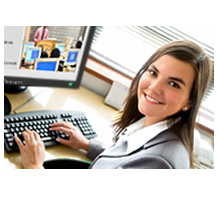reading, listening and watching business tv from the desktop